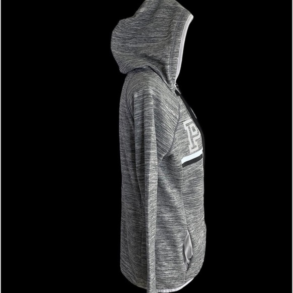 VS PINK Women’s XS full Zip Hooded Jacket thumb holes Drawstring hood & pockets - Picture 8 of 13